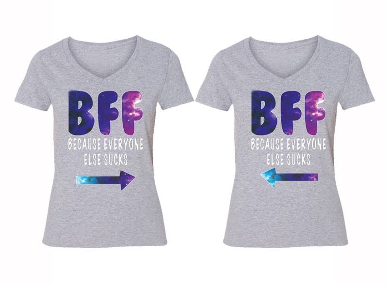 Kostenloser Versand Passende Paare Familie Bff Da Alle Anderen Saugt Beste Freunde Passendes Paar Frauen T-Shirt Grau von XtraFlyApparel