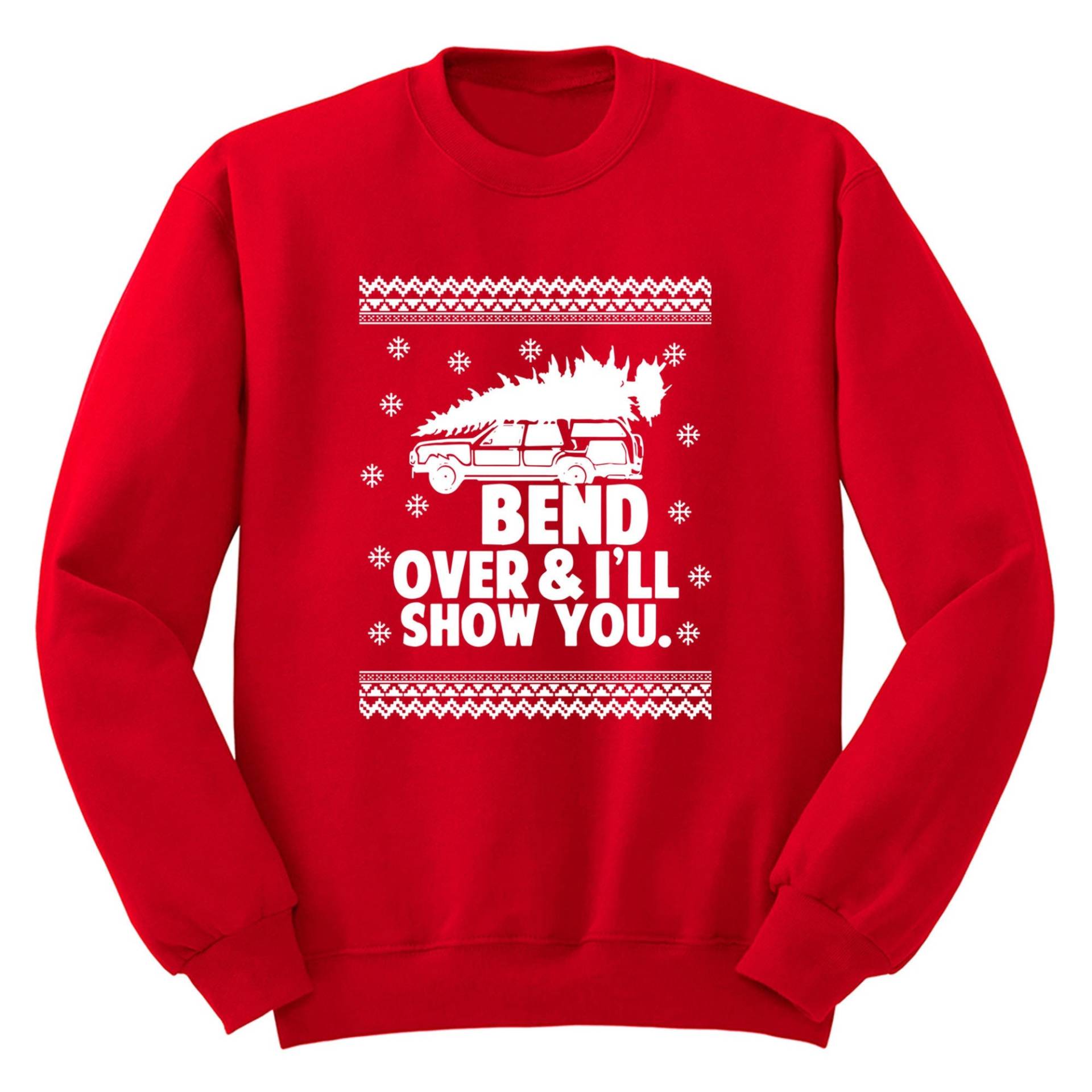Männer Frauen Biegen Über Ich Zeige Ihnen Hässliche Weihnachten Pullover Passenden Griswold Film Urlaub Weihnachtsbaum Sweatshirt von XtraFlyApparel