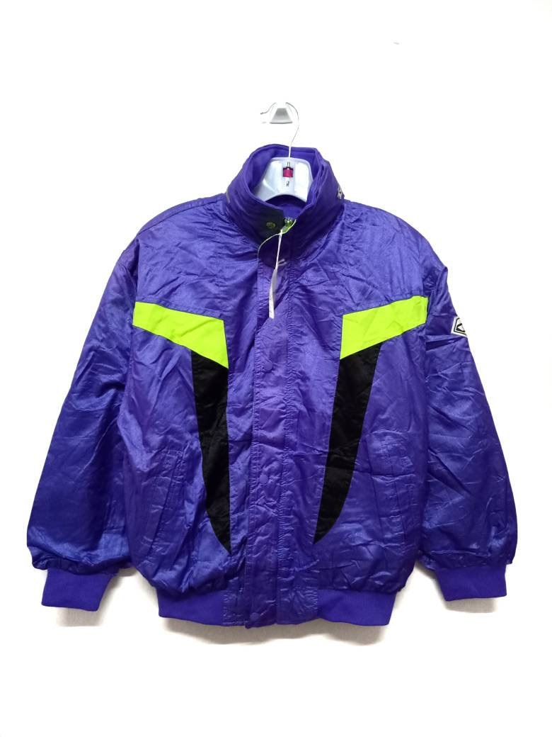 Deadstock Sports Reißverschluss Nylon Bomberjacke Mit Verstecken Kapuze von XtraTopStore