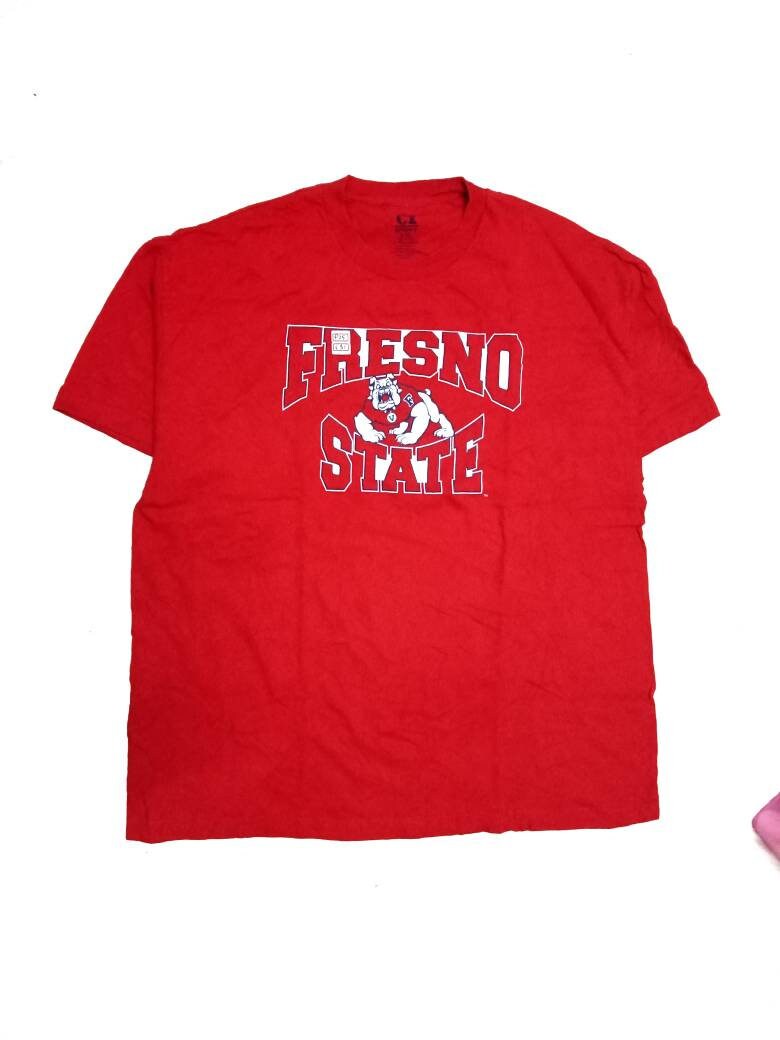 Fresno Zustand Hund Gedruckt Großes Logo Rote Farbe Fresno Zustand Hund Gedruckt Großes Logo Rote Farbe von XtraTopStore