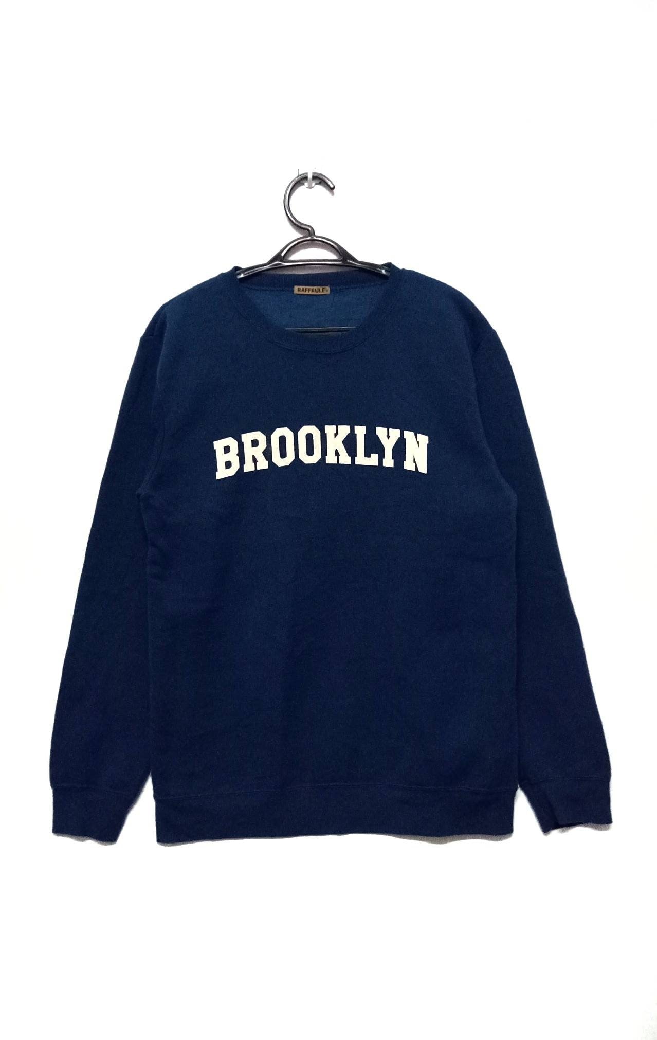Jahrgang Brooklyn Spellout Sweatshirt Crewneck Raffrule Tag Größe Ll von XtraTopStore