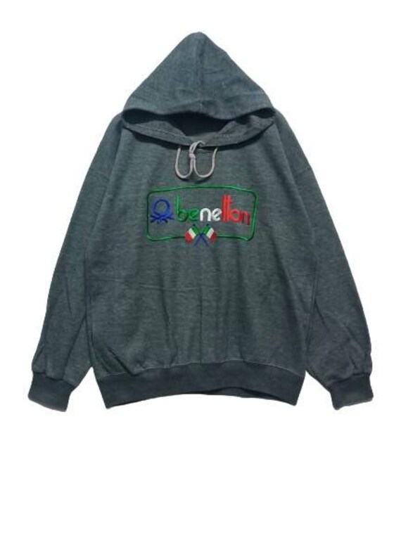 Vintage Benetton Box Stickerei Spellout Mehrfarbige Sweatshirt Hoodie Mit Tasche Made in Italy Vintage Benetton Box Stickerei Spellout Mehrfarbige Sweatshirt Hoodie Mit Tasche Made in Italy von XtraTopStore
