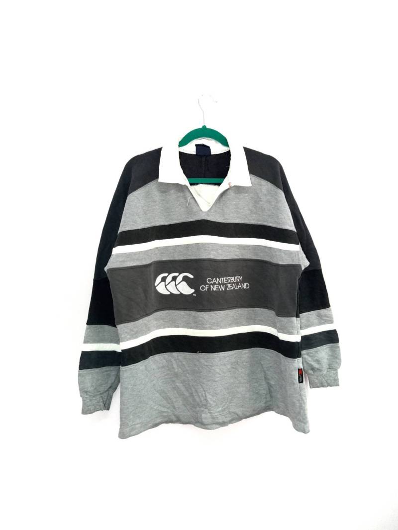 Vintage Canterbury Sweatshirt Logo & Buch Sieren Stickerei Große Größe von XtraTopStore