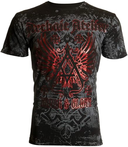 Archaic by Affliction Herren T-Shirt Achillesschwarz, Schwarz, 3X-Groß von Xtreme Couture