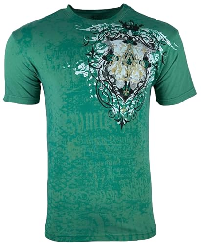 Archaic by Affliction Herren T-Shirt Acle Y2K, Grün , 3X-Groß von Xtreme Couture