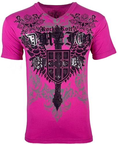 Archaic by Affliction Herren T-Shirt Harlow, Pink, 5X-Groß Archaic by Affliction Herren T-Shirt Harlow, Pink, 5X-Groß von Xtreme Couture