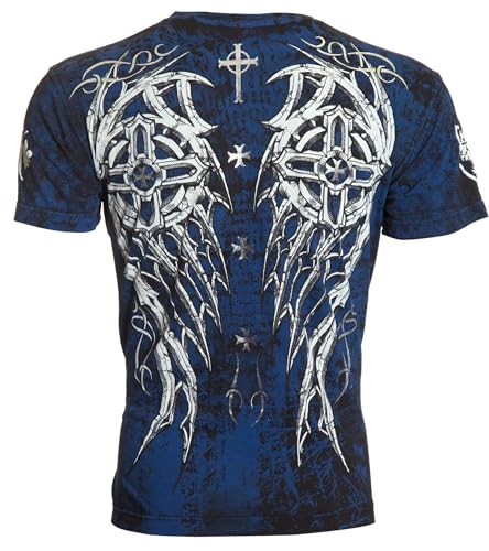 Archaic by Affliction Herren T-Shirt Spike Wings Navy, Blau, XL Archaic by Affliction Herren T-Shirt Spike Wings Navy, Blau, XL von Xtreme Couture