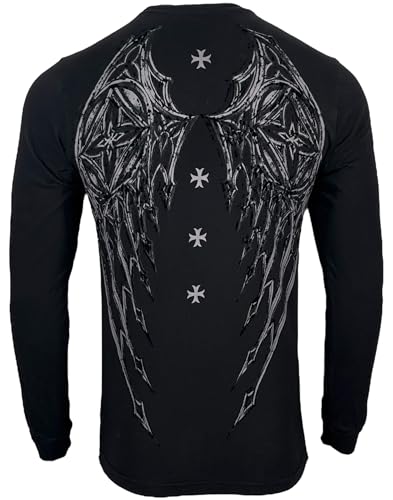 Archaic by Affliction Herren T-Shirt Stone Ranger, Schwarz, 4X-Groß von Xtreme Couture