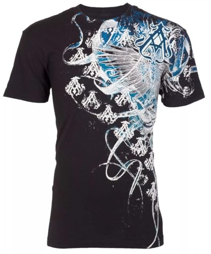 Archaic by Affliction Herren T-Shirt WOODCUTS Y2K, Schwarz, XX-Large von Xtreme Couture