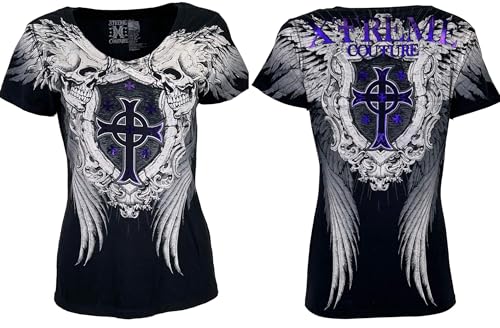 Xtreme Couture by Affliction Damen T-Shirt PULVERIZE Schwarz, Schwarz, Mittel Xtreme Couture by Affliction Damen T-Shirt PULVERIZE Schwarz, Schwarz, Mittel von Xtreme Couture