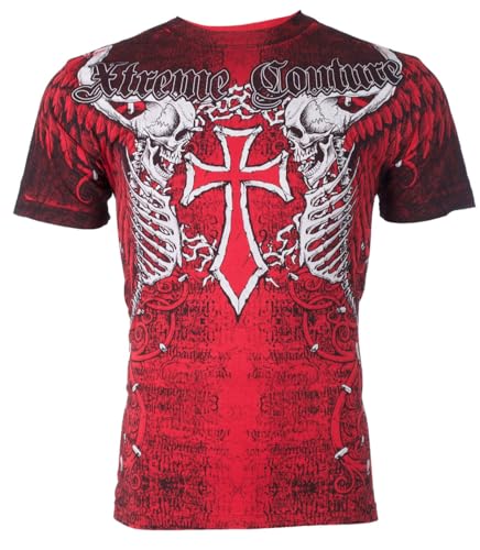 Xtreme Couture by Affliction Herren T-Shirt Aftershock, Rot/Ausflug, einfarbig (Getaway Solids), XL von Xtreme Couture
