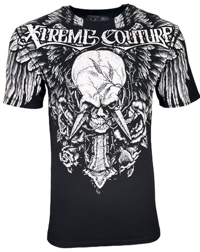 Xtreme Couture by Affliction Herren T-Shirt Gothic Totenkopf Kreuz Schwarz, Schwarz, L Xtreme Couture by Affliction Herren T-Shirt Gothic Totenkopf Kreuz Schwarz, Schwarz, L von Xtreme Couture