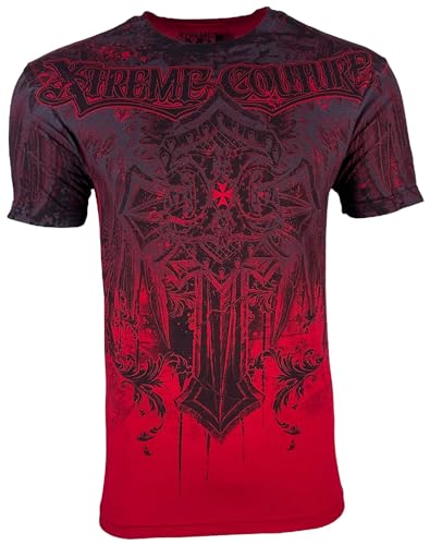 Xtreme Couture by Affliction Herren T-Shirt Lifetaker Y2K, Rot/Ausflug, einfarbig (Getaway Solids), Mittel von Xtreme Couture