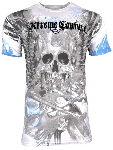 Xtreme Couture by Affliction Herren T-Shirt The Edge White, Weiss/opulenter Garten, L von Xtreme Couture