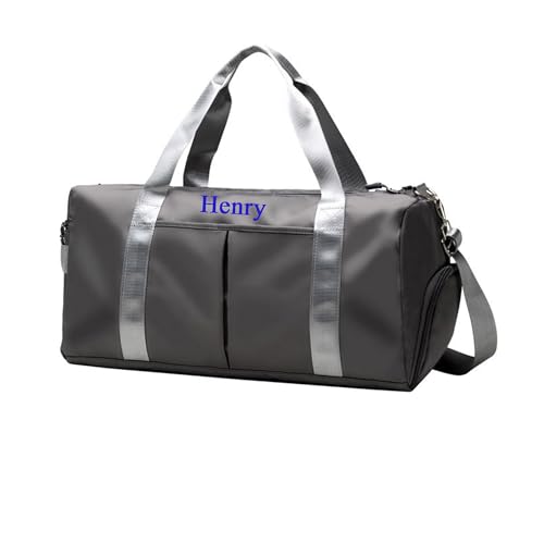 Personalisierte Seesack Tasche mit Nass-Trocken- Tasche Gestickter Name Seesack Tasche Große Reisetaschen wasserdichte Sporttaschen für Frauen Männer von Xtyggoi