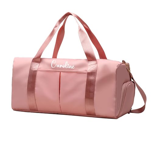 Personalisierte Seesack Tasche mit Nass-Trocken- Tasche Gestickter Name Seesack Tasche Große Reisetaschen wasserdichte Sporttaschen für Frauen Männer von Xtyggoi