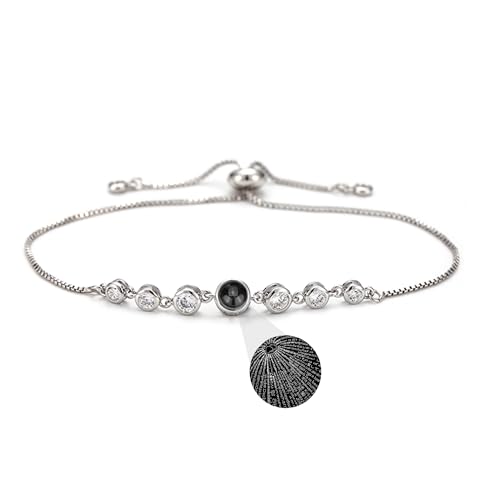 Xtyggoi Personalisierte 100 Sprachen Ich liebe dich Projektion Armband benutzerdefinierte Herz-Anhänger Ich liebe dich Armbänder Gedenkschmuck für Frauen Männer Freund von Xtyggoi