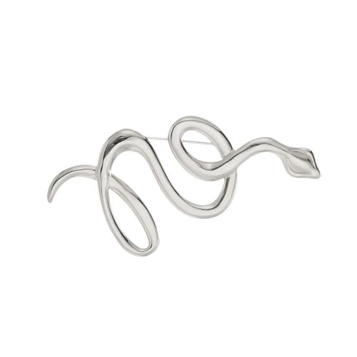 Markante goldene Schlangenbrosche mit aufwendigen Designs, tragbar, zur Verbesserung Ihres Stils bei gesellschaftlichen Veranstaltungen, tragen Sie Schmuck, Einheitsgröße, Wie beschrieben von XuQiZZpp