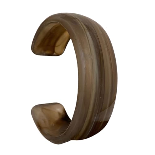 XuQiZZpp Acryl-Armreifen für Damen, stilvoll, breit, rund, modischer Acryl-Schmuck, Öffnungsarmreif, Geschenk für Frauen und Mädchen von XuQiZZpp