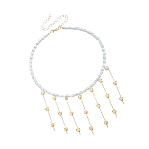 XuQiZZpp Elegante Barockperlen-Halskette mit langen Quasten-Designs, geeignet für modische Frauen, stilvolle Outfits für den täglichen Gebrauch von XuQiZZpp