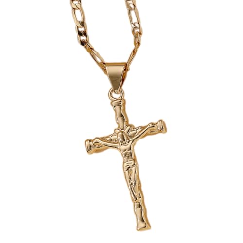 XuQiZZpp Elegante Kreuz-Halsketten-Anhänger, bequem, passt mit verstellbarer Länge für den täglichen Gebrauch von XuQiZZpp