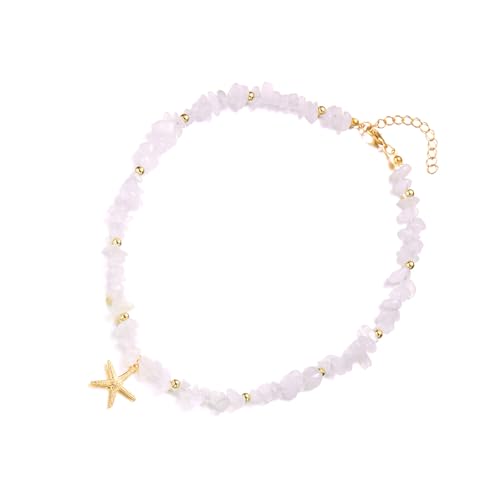 XuQiZZpp Handgefertigte Edelstein-Halskette mit Natursteinakzent, leichter Komfortschmuck XuQiZZpp Handgefertigte Edelstein-Halskette mit Natursteinakzent, leichter Komfortschmuck von XuQiZZpp