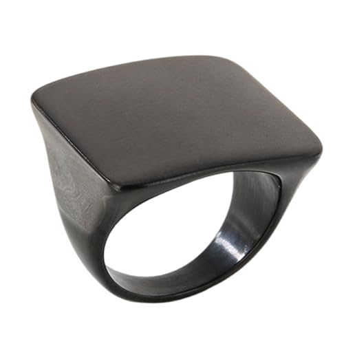 XuQiZZpp Moderne, quadratische Edelstahlringe, anlaufgeschützt, Schmuck für legere oder formelle Anlässe von XuQiZZpp