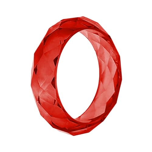 XuQiZZpp Modernes Diamantschliff, facettierte Kristalle, Kunstharz, Manschetten-Armband, auffälliges Design für Partys und Event-Outfits von XuQiZZpp