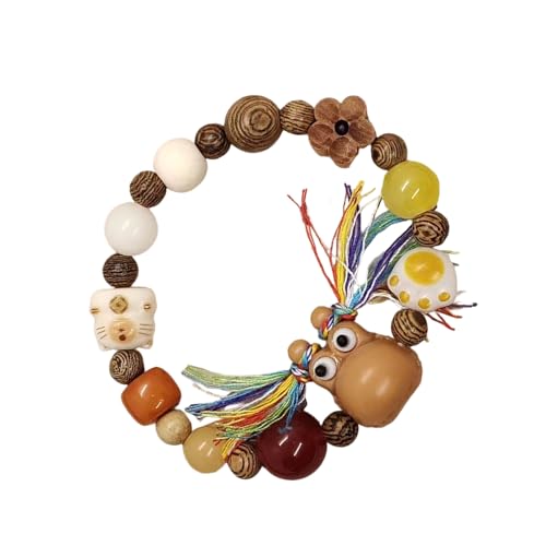 XuQiZZpp Modische Holzarmbänder, buntes Perlenarmband, einzigartiger Schmuck, Freundschaftsarmband, passend zu jedem Look von XuQiZZpp