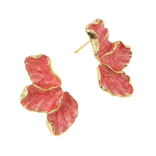 XuQiZZpp Stilvolle Stylea-Ahornblatt- und Blumen-Ohrringe aus robusten Legierungsmaterialien für trendige Frauen, Freizeitkleidung, den täglichen Gebrauch von XuQiZZpp