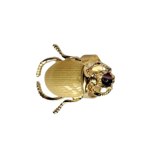 XuQiZZpp Verspielte Macaron-Ringe in Käferform mit Diamant-Detail und offenem verstellbarem Gogha-Band für Schichtung von XuQiZZpp