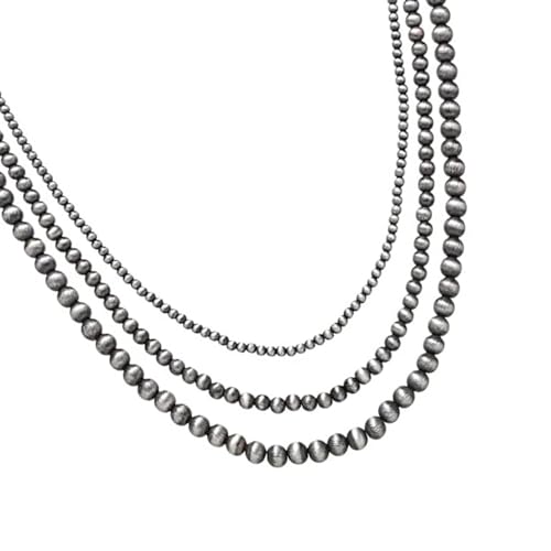 XuQiZZpp Vielseitige, mattschwarze Halskette mit dreifachen Strängen, tragbar für formelle Outfits und lässige Stile von XuQiZZpp