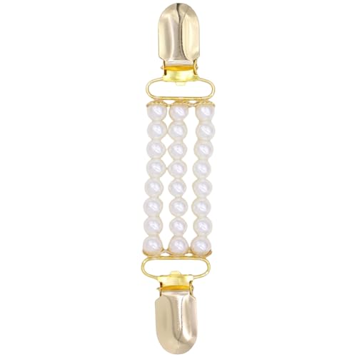 XuQiZZpp Vintage Perlen Pullover Cardigan Clip Elegant Kleidung Schmuck Acryl Textur Perlen Schal Clip Geschenk für Frauen von XuQiZZpp