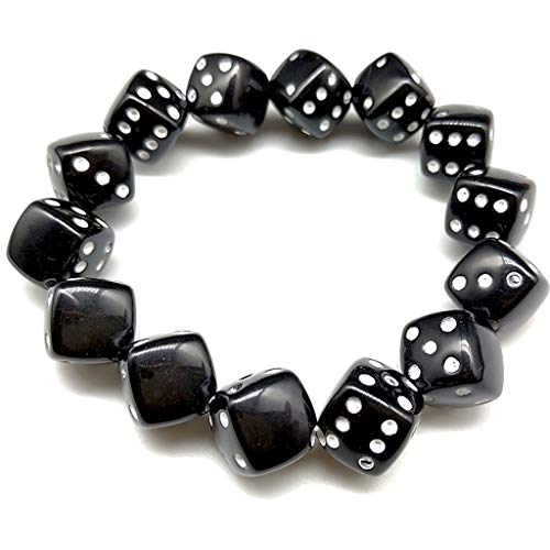 XuQiZZpp Zartes Stretch-Armband mit glücklichen Perlen, buntes Acryl-Perlen, Armband, Schmuck für Familienmitglieder, tägliches Tragen von XuQiZZpp