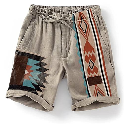 Herren Street Hipster Shorts Sommer Retro Ethnic Style Compass Print Casual Lose Taschenshorts Farbe5 M von XuanXmy