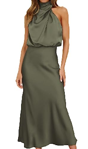 XuanXmy Damen Freizeitkleider Sommer Neue Kleider Mode Einfarbige Kleider Temperament Ärmellose Kleider armeegrün XL XuanXmy Damen Freizeitkleider Sommer Neue Kleider Mode Einfarbige Kleider Temperament Ärmellose Kleider armeegrün XL von XuanXmy