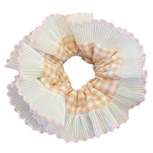 Aufwändiger gerüschter Haargummi für Damen, schöne Haargummis, mehrlagig, Haargummi, Volant, handgefertigt, Spitzen-Stirnband, Haar-Accessoire von Xuancai