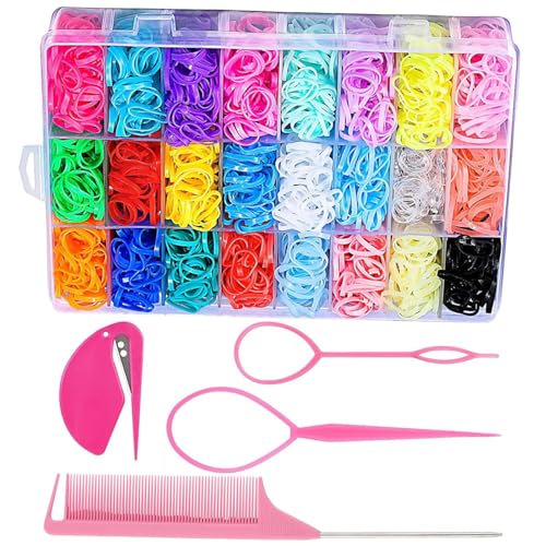 Buntes kleines Haargummi-Set mit Haarstyling-Zubehör, elastische Haarbänder für Mädchen und Kinder von Xuancai