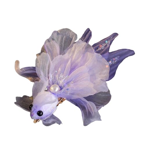 Flache Haarspange für Mädchen, Fisch-Design, Retro-Haarspange, Ballettkern für Frauen, Mädchen, süße Balletcore-Haarnadeln, Haar für Frauen, dekorativ von Xuancai