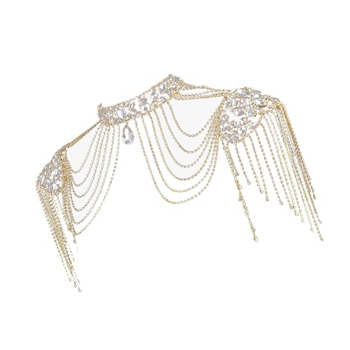 Kristallquasten Schulter Körperkette Legierung Mode-Accessoire Brautschmuck Hochzeitszubehör geeignet für Braut Legierung Kette Halskette, Einheitsgröße, Wie beschrieben, Wie beschrieben von Xuancai