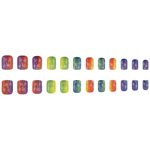 Künstliche Nägel zum Aufdrücken, zum Aufkleben auf falsche Acrylfarben, Kunstdesigns, Acrylkleber, Nägel für Frauen, transparent von Xuancai