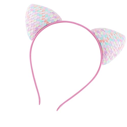 Leichtes Ohr-Accessoire, verziert mit hellblauen Pailletten, Haarschmuck für Rollenspiele und Feiern, lustiges Haar-Accessoire von Xuancai