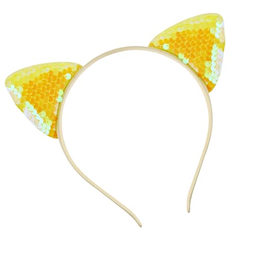 Leichtes Ohr-Accessoire, verziert mit hellblauen Pailletten, Haarschmuck für Rollenspiele und Feiern, lustiges Haar-Accessoire von Xuancai