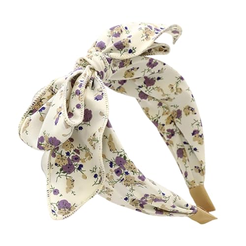 Modisches Schleifen-Stirnband, geeignet für Frauen jeden Alters, Blumen-Haar-Accessoire für Arbeit, Schule und Feiern von Xuancai