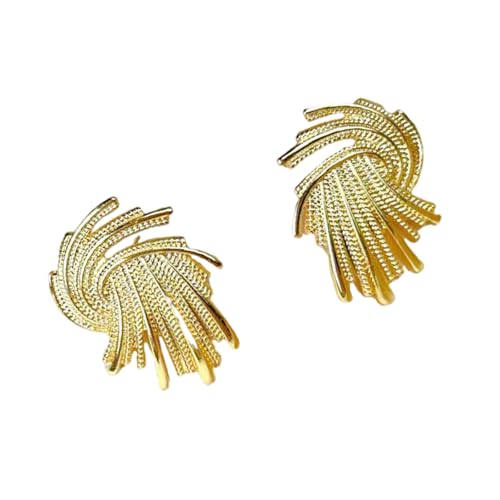Multifunktionale Goldohrringe, Partyzubehör, trendige Ohrstecker, modische Ohrringe, Metallstruktur, passend zu jedem Outfit von Xuancai