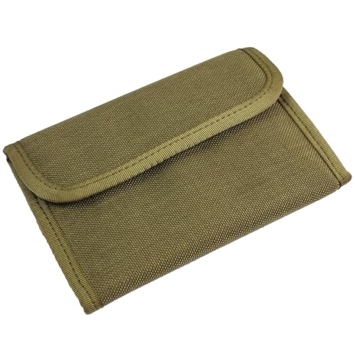 Outdoor Nylon Trifold Wallet Lightweight Tactically Wallet Travel Coin Purse Card Holder Pocket Handbag Gifts for Men Travel Coin Purse Card Holder Pocket Handbag Hunting Bag, Schlamm-Farbe von Xuancai