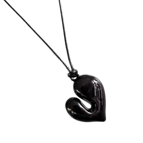 Xuancai Einzigartige unregelmäßige Herz-Charm-Halskette, modischer Herz-Anhänger, Halskette, verstellbare Kordel für stilvolle Mädchen-Accessoires Xuancai Einzigartige unregelmäßige Herz-Charm-Halskette, modischer Herz-Anhänger, Halskette, verstellbare Kordel für stilvolle Mädchen-Accessoires von Xuancai