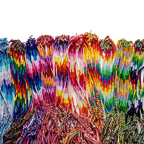 Xuancai Freundschaftsarmbänder aus Baumwolle, Regenbogenfarben, gemischt, Schmuck, Geschenk, DIY, Handarbeit, Seil-Armreif, zufällige Farbe, Geschenk für Damen, geflochtene Schnur, Armbänder für von Xuancai