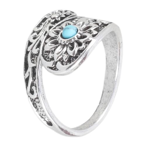 Xuancai Minimalistische Mondstein-Ringe, moderner Schmuck mit glatten Vorderseiten, individuelle Löffelform von Xuancai