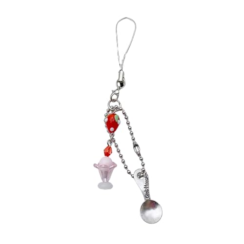 Xuancai Modisches Umhängeband für Kuchen, Eislöffel, Gabel, Anhänger, Handyband, Tasche, Dekoration, tragbares Umhängeband für Mädchen und Frauen Xuancai Modisches Umhängeband für Kuchen, Eislöffel, Gabel, Anhänger, Handyband, Tasche, Dekoration, tragbares Umhängeband für Mädchen und Frauen von Xuancai
